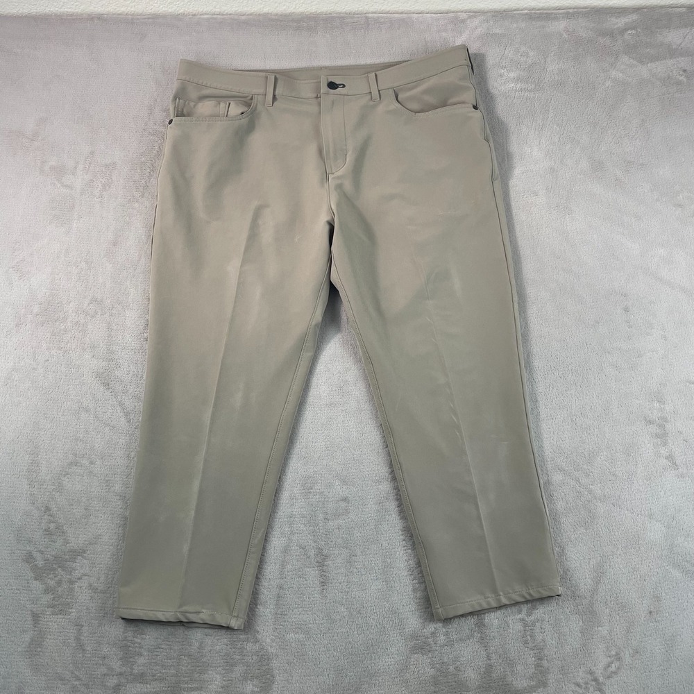 PUBLIC REC Dealmaker 5-Pocket Chino Pants Men 38x25 Beige Stretch Performance